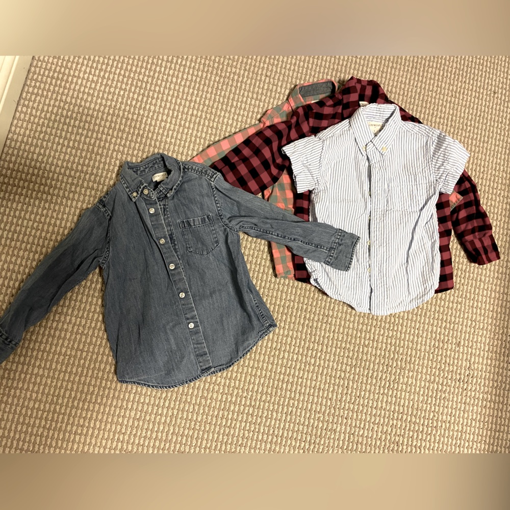 Lot of 4 Crewcuts toddler button downs - GUC